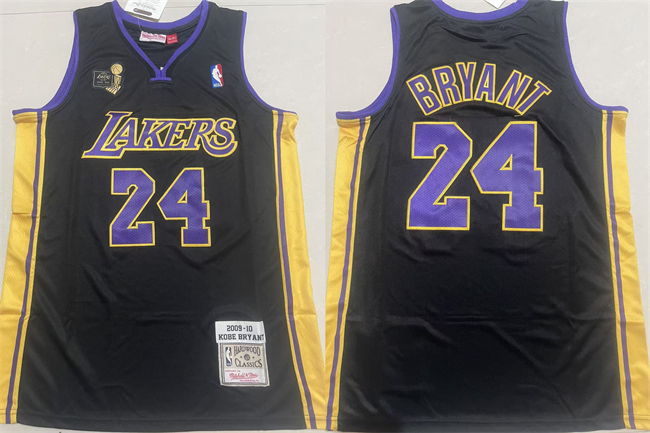 Men's Black Los Angeles Lakers #24 Kobe Bryant Throwback Stitched Basketball Jersey